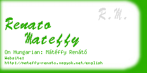 renato mateffy business card